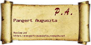 Pangert Auguszta névjegykártya